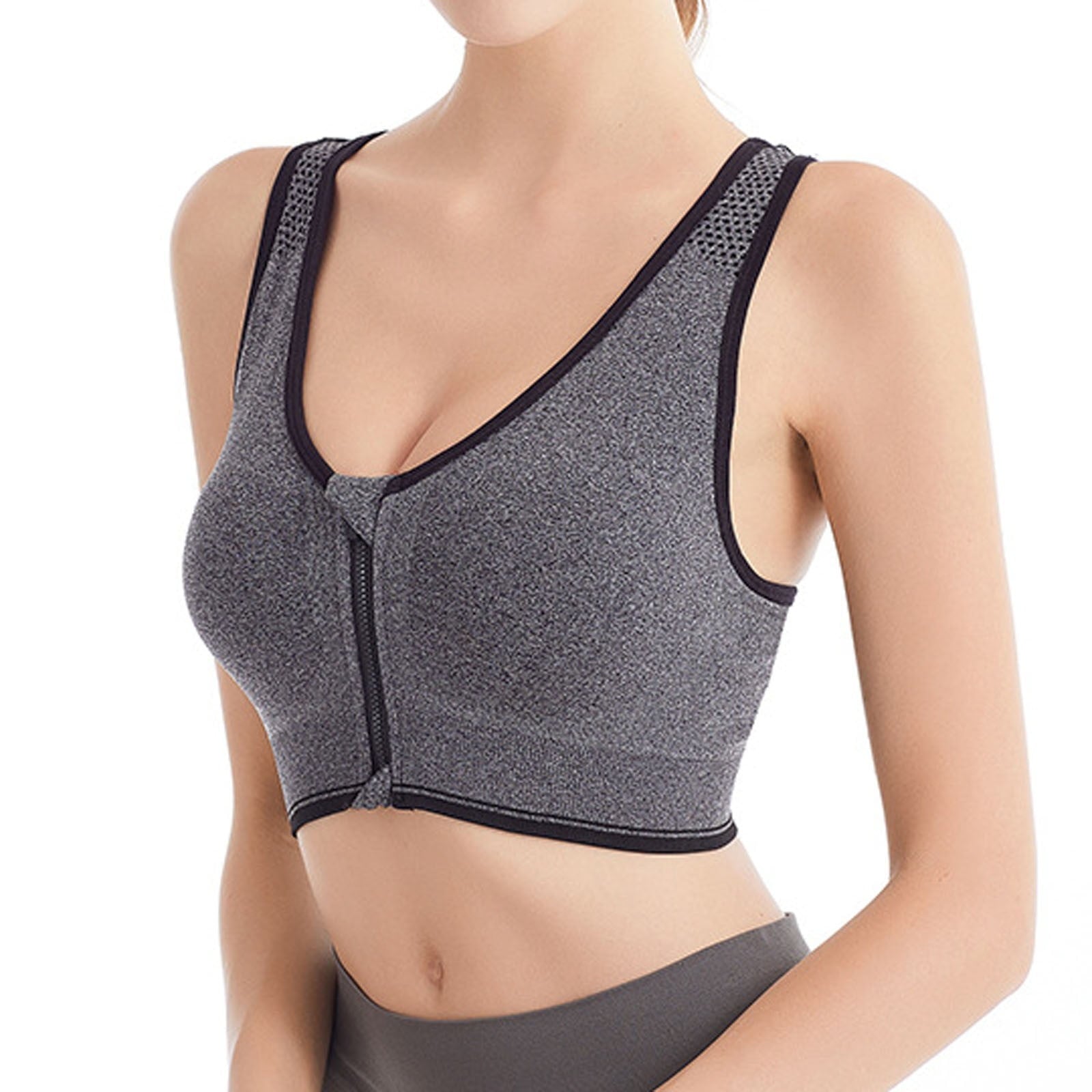 Posture Supportive Front Zip Sport Bra