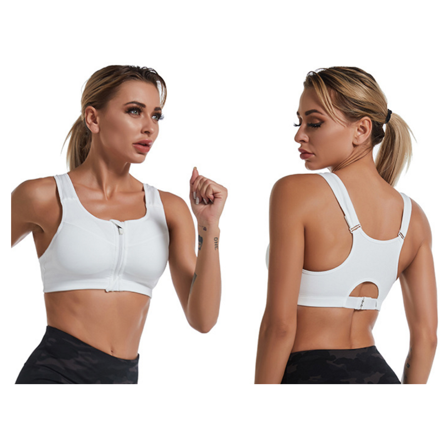 Posture Supportive Front Zip Sport Bra