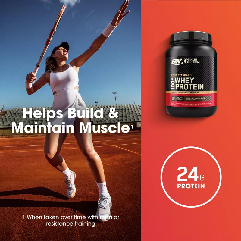 Optimum Nutrition Gold Standard 100% Whey Protein Powder - Double Rich  - 22 Servings - 23.59oz